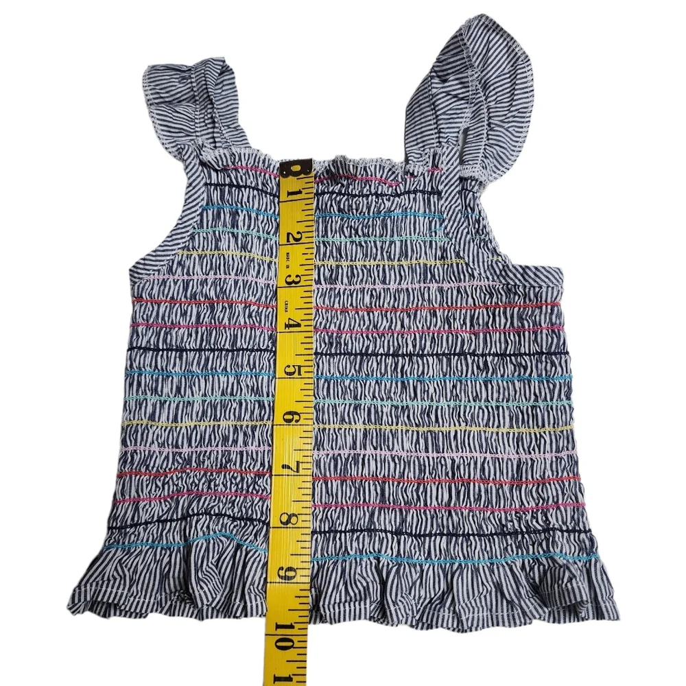 2 Piece Wonder Nation Navy Blue Skort & Smocked Top for Girls Size XS (4…